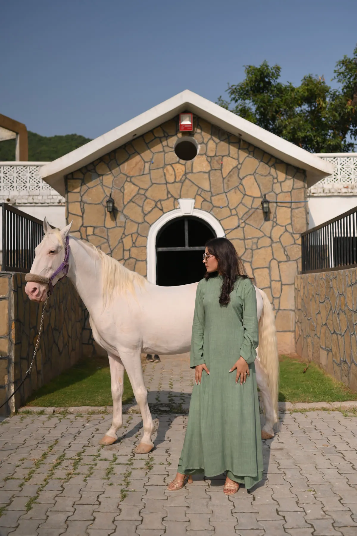 Sage Green Relaxed Fit Long Dress