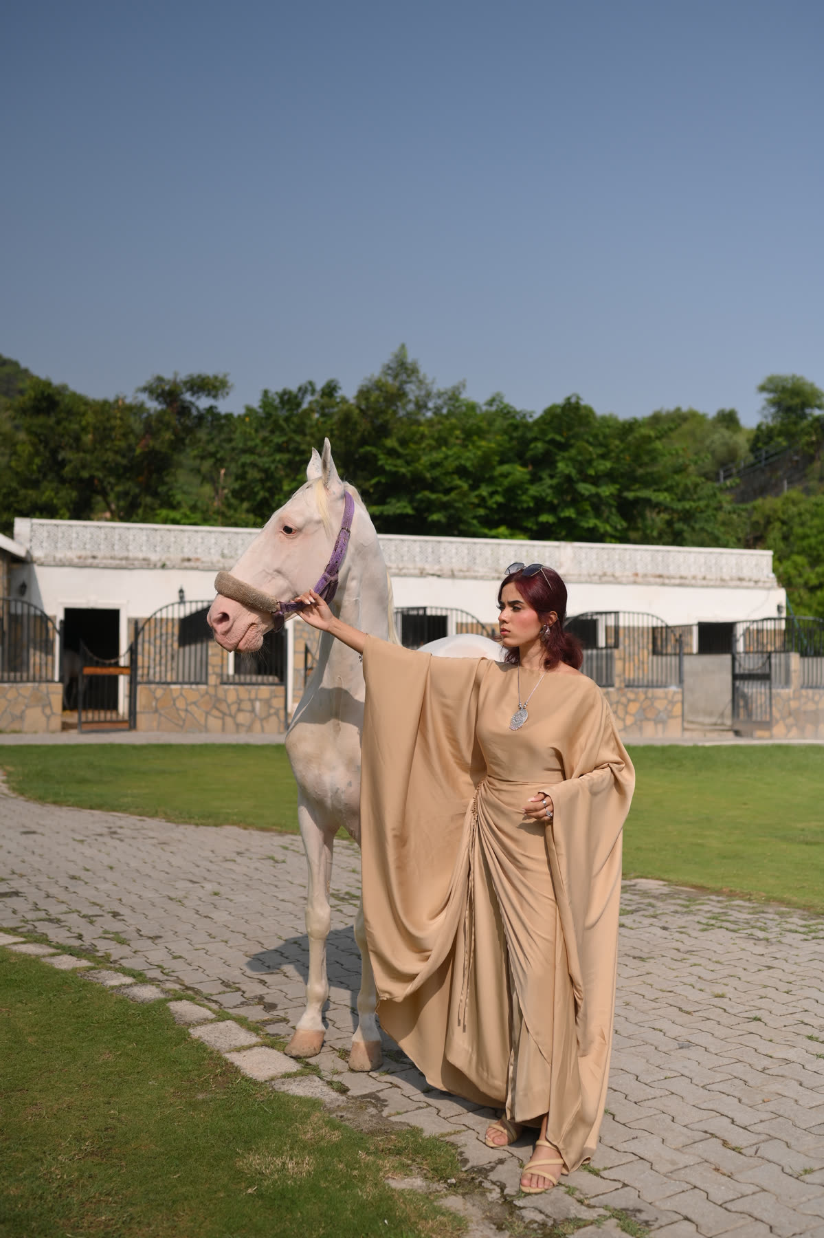 Beige Kaftan Jumpsuit